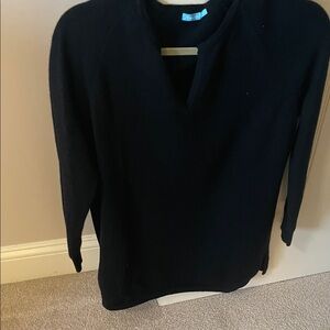 Classic Black V-Neck Sweater for Women cashmere like new